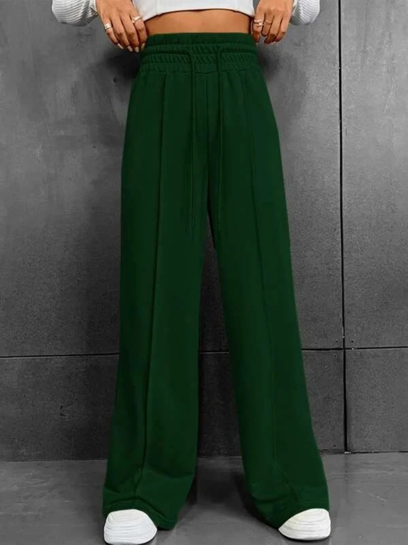 Wide Leg Drawstring Waist Pants - Image 7