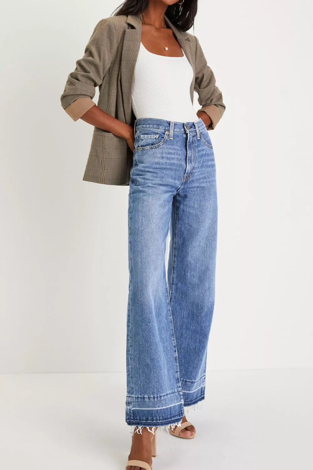 Wide Leg High Waist Jeans - Image 3