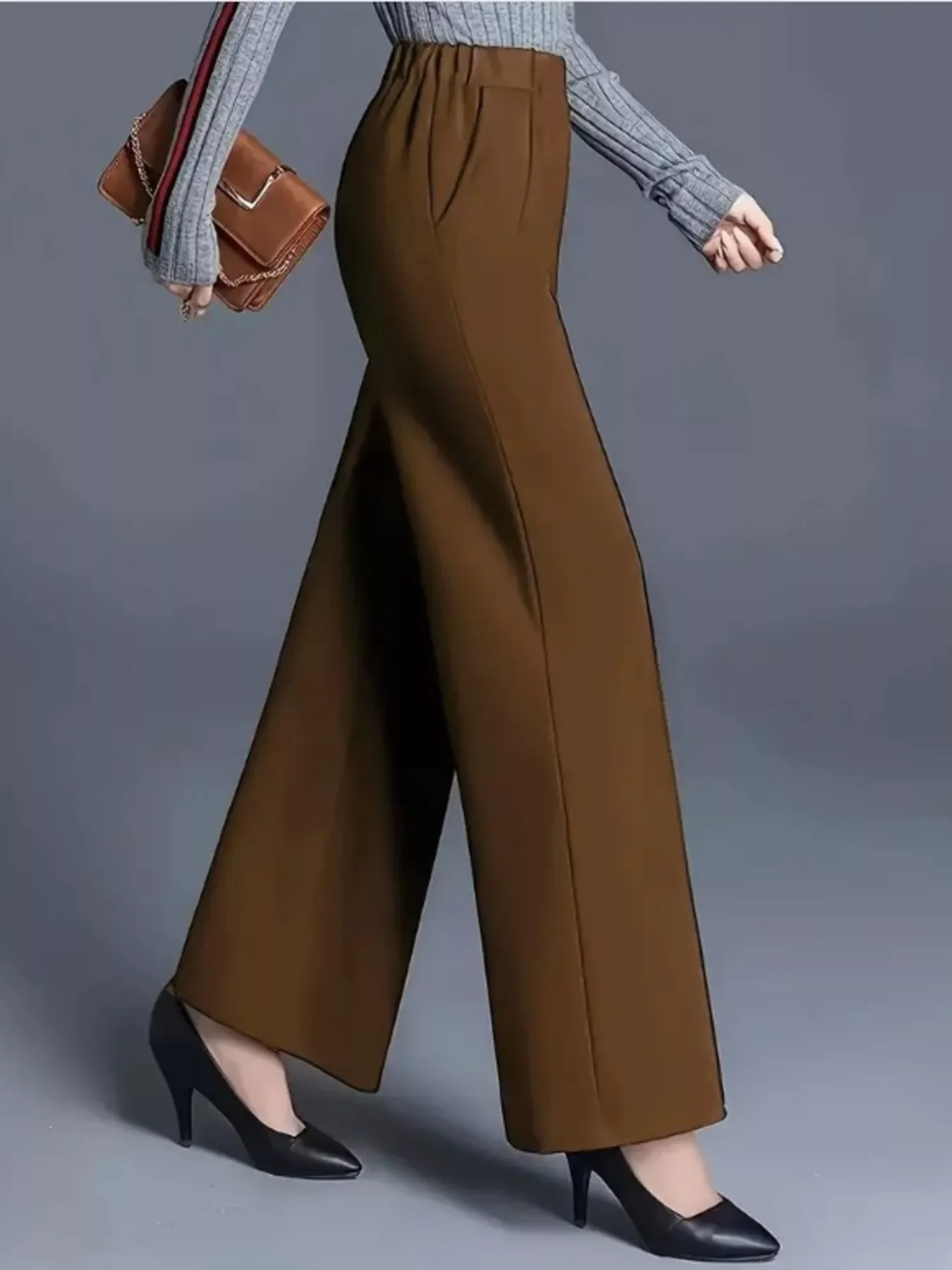 Wide Leg High Waist Pants - Image 3