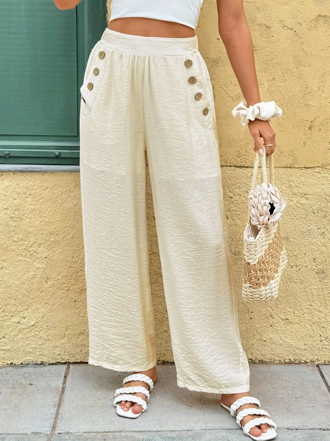 Wide Leg Pants with Pockets