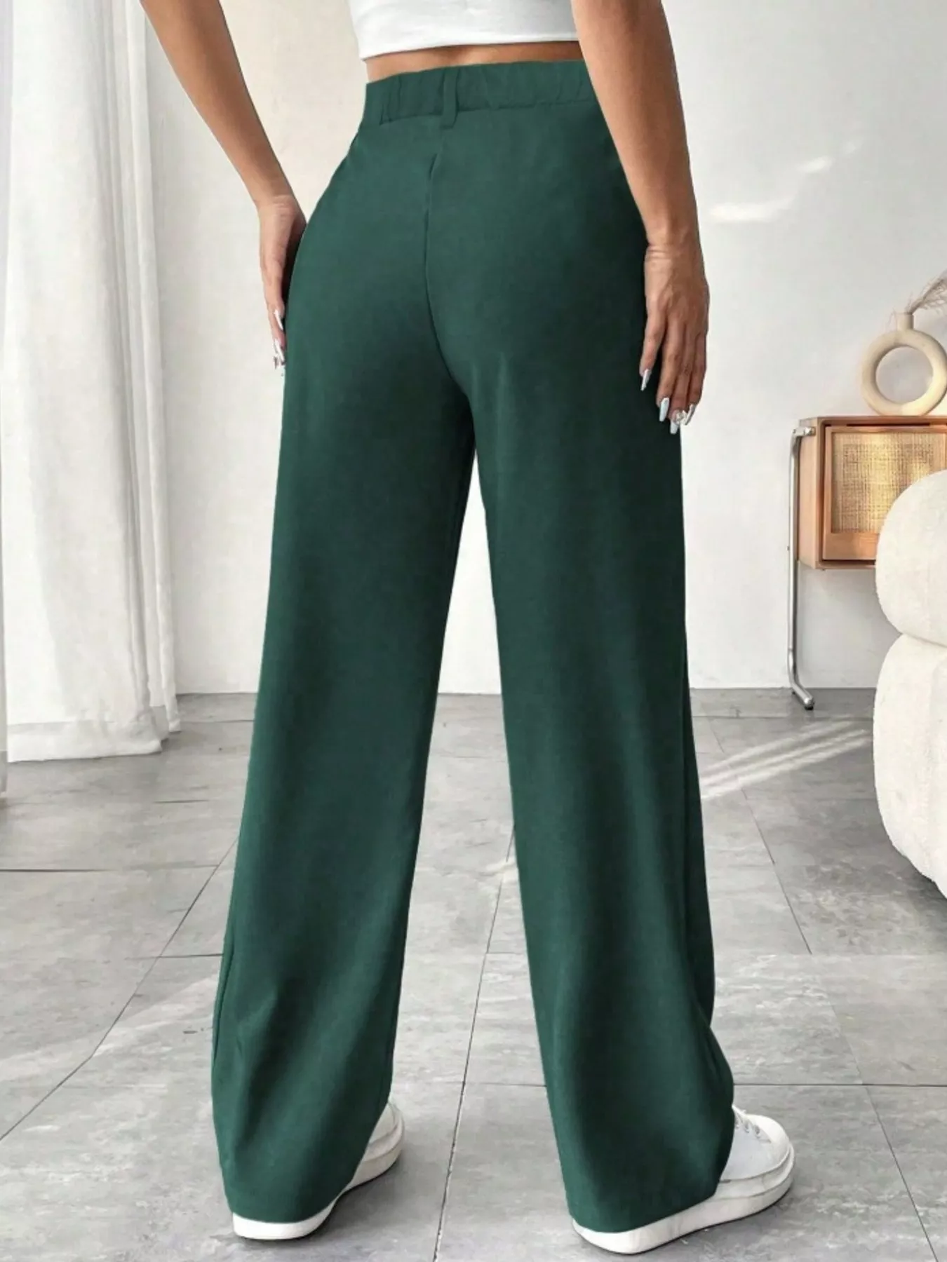 Wide Leg Pleated Pants - Image 18