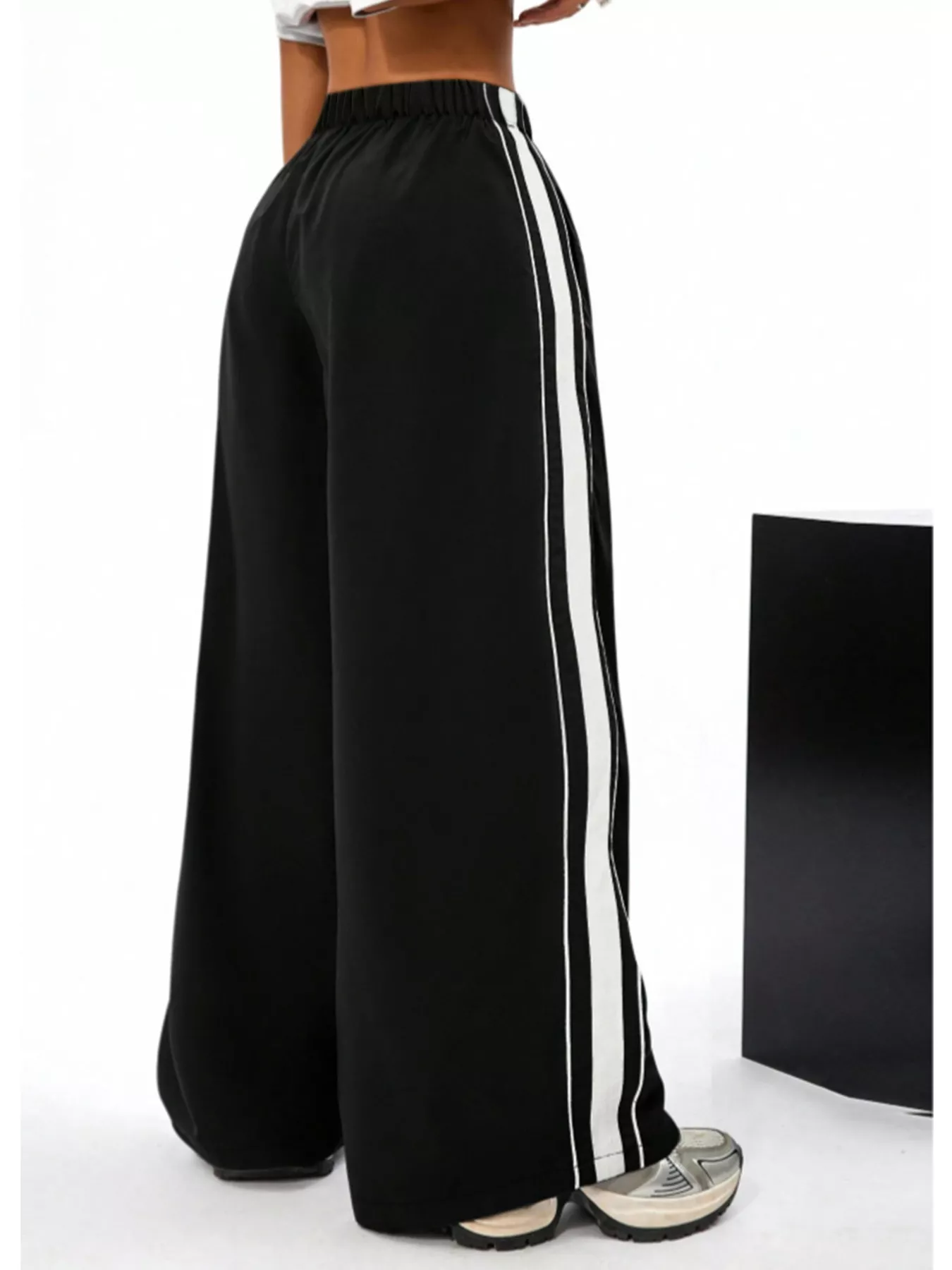 Wide Leg Striped Pants - Image 3
