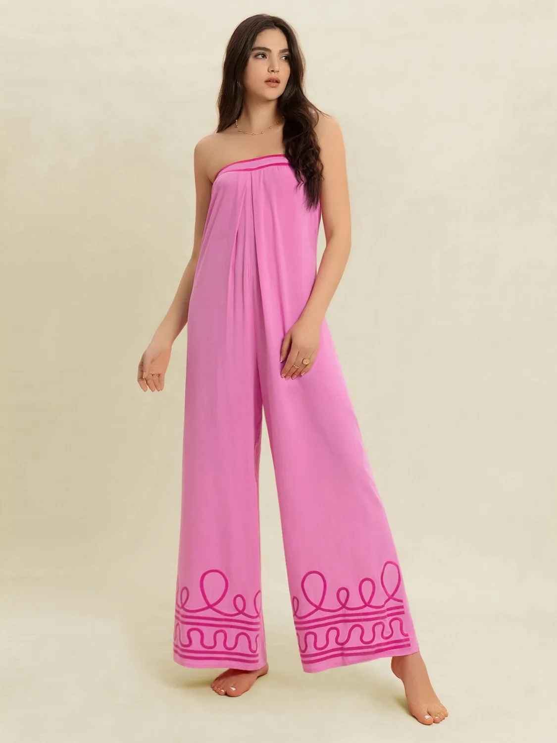 Wide Leg Tube Jumpsuit - Image 2