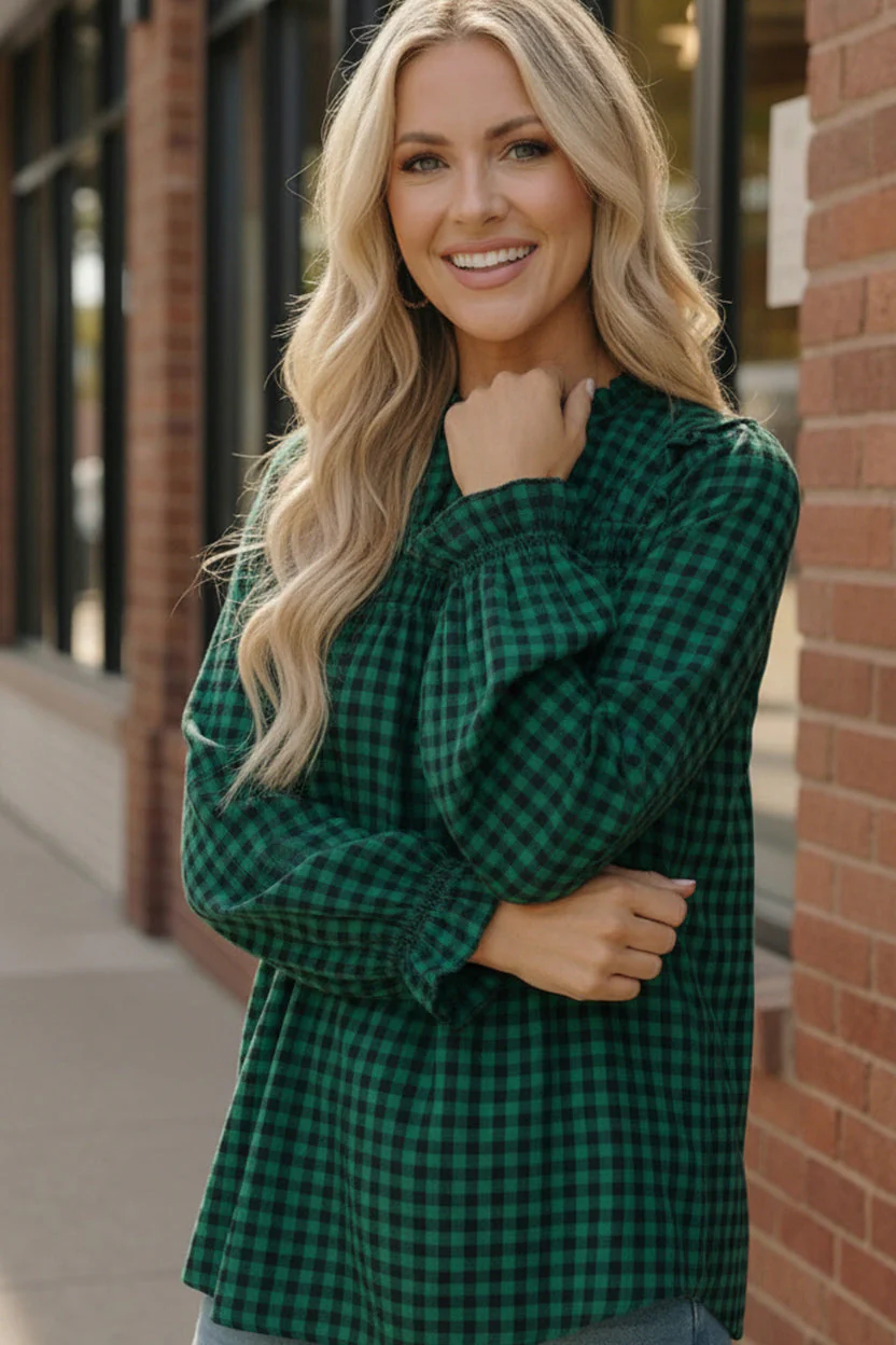 Wildwood Check Green Smock - Image 2