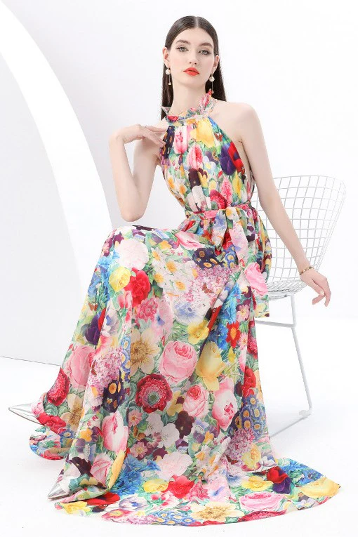 WOMEN FASHION LONG MAXI SUMMER DRESS - Image 4