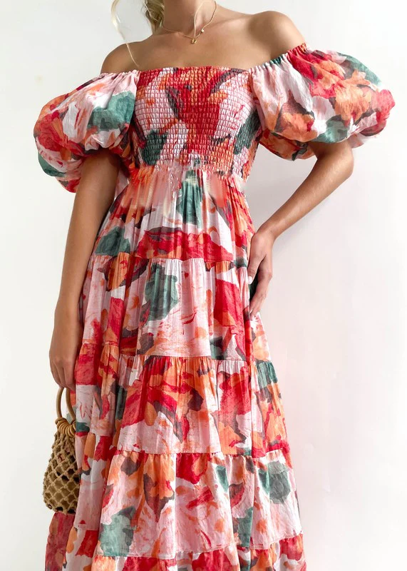 Women's Dress Off Shoulder High Waist Dress - Image 8