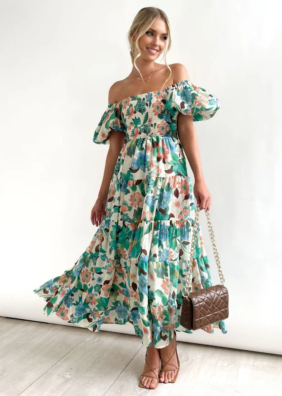 Women's Dress Off Shoulder High Waist Dress - Image 9