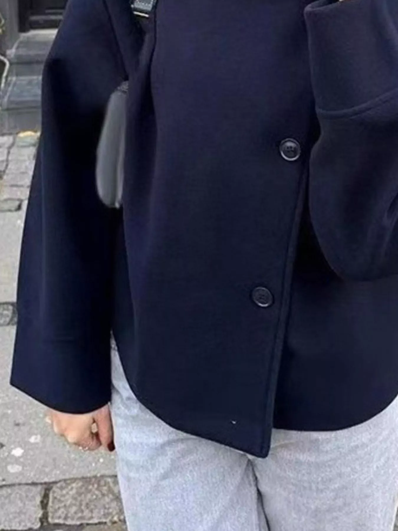 Wool Blend Long Sleeve Outerwear - Image 3