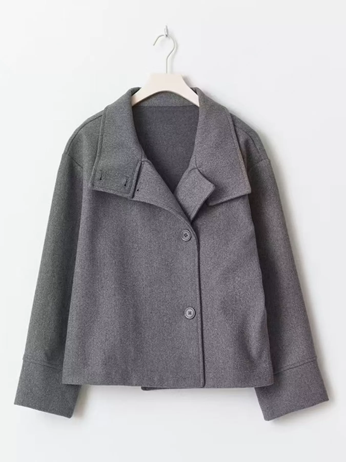 Wool Blend Long Sleeve Outerwear - Image 8
