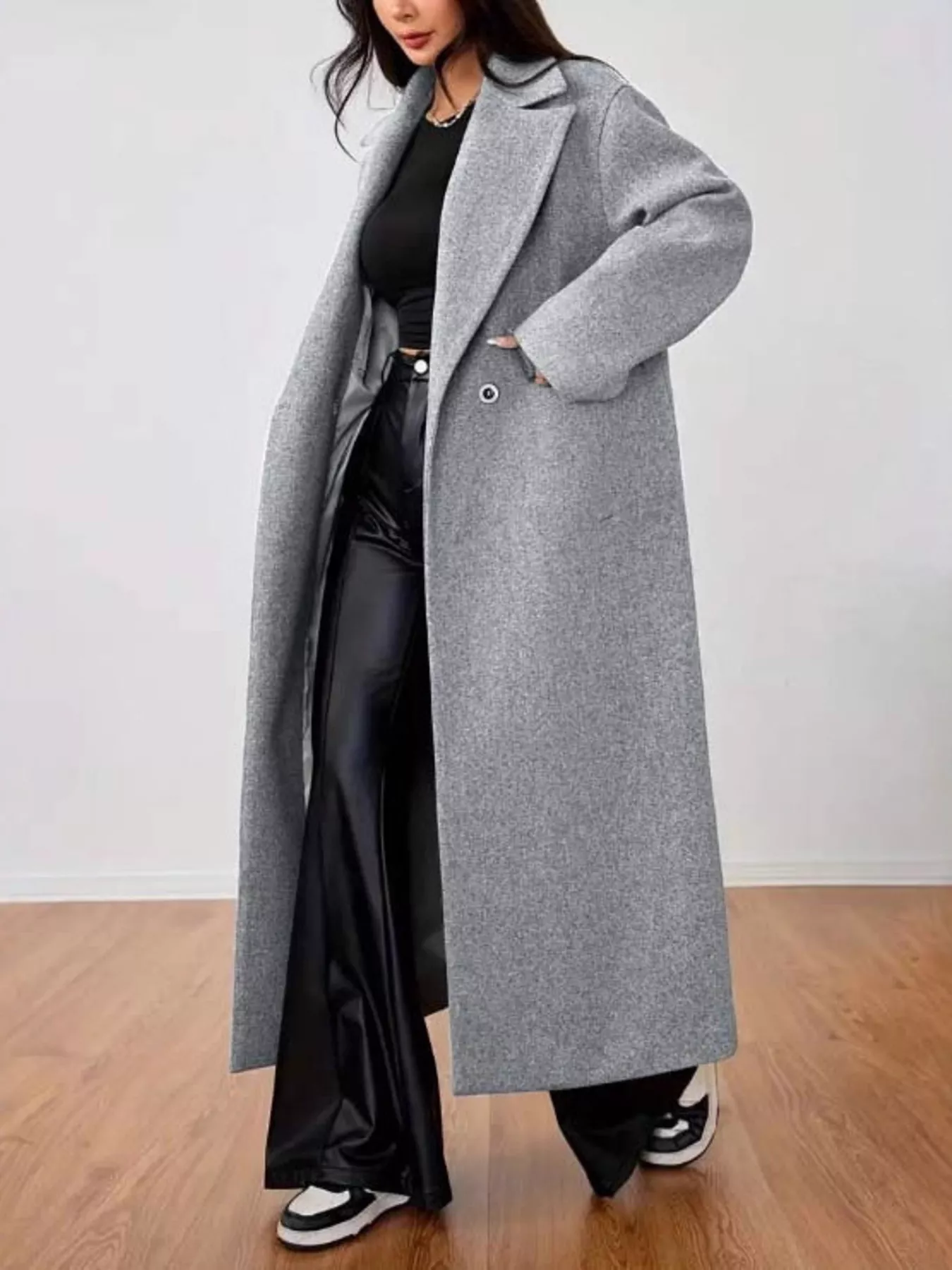 Wool-Blend Longline Overcoat - Image 3