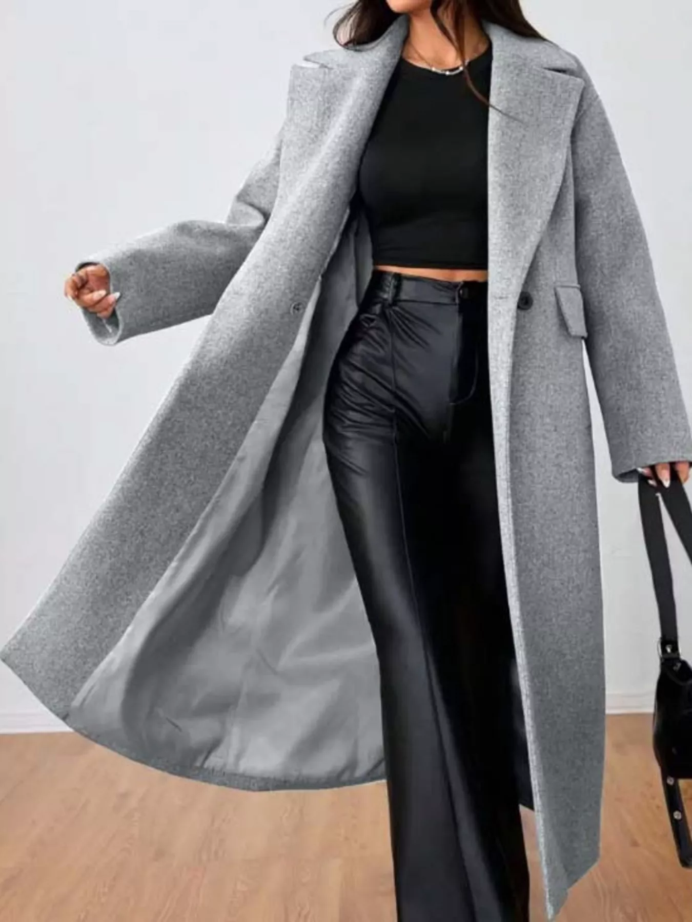 Wool-Blend Longline Overcoat - Image 4