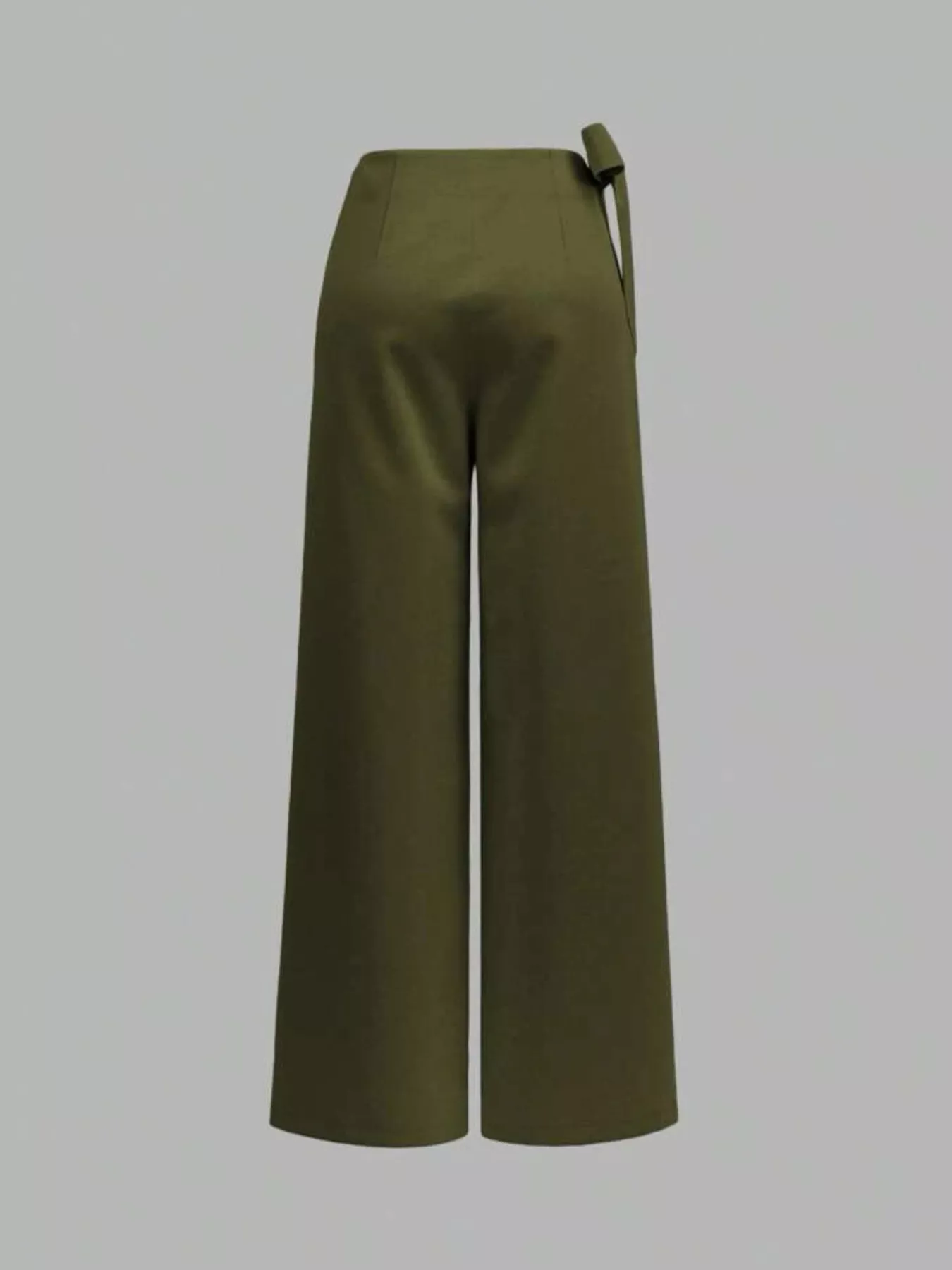 Wrap Waist Wide Leg Pants - Image 3