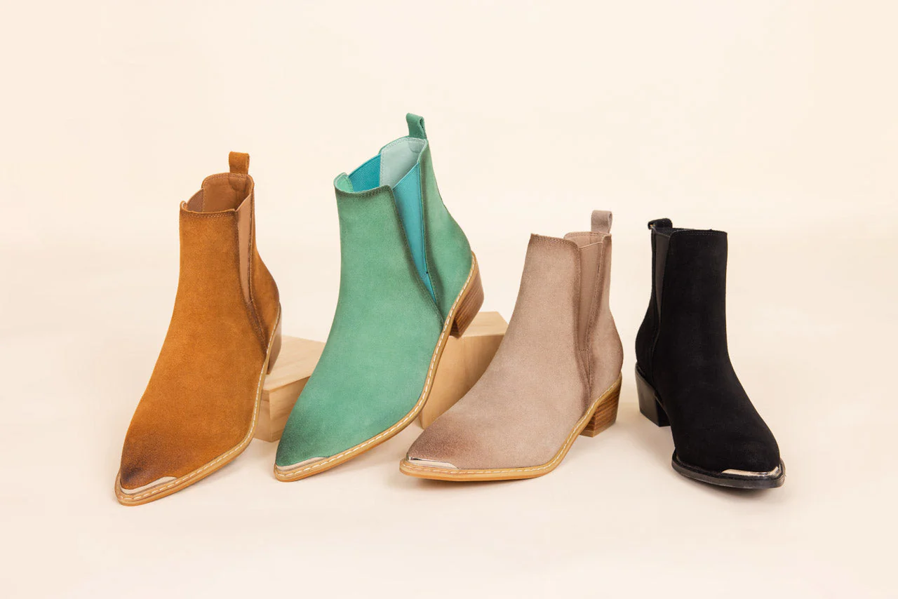 Wylie Suede Ankle Boot in Teal - Image 9