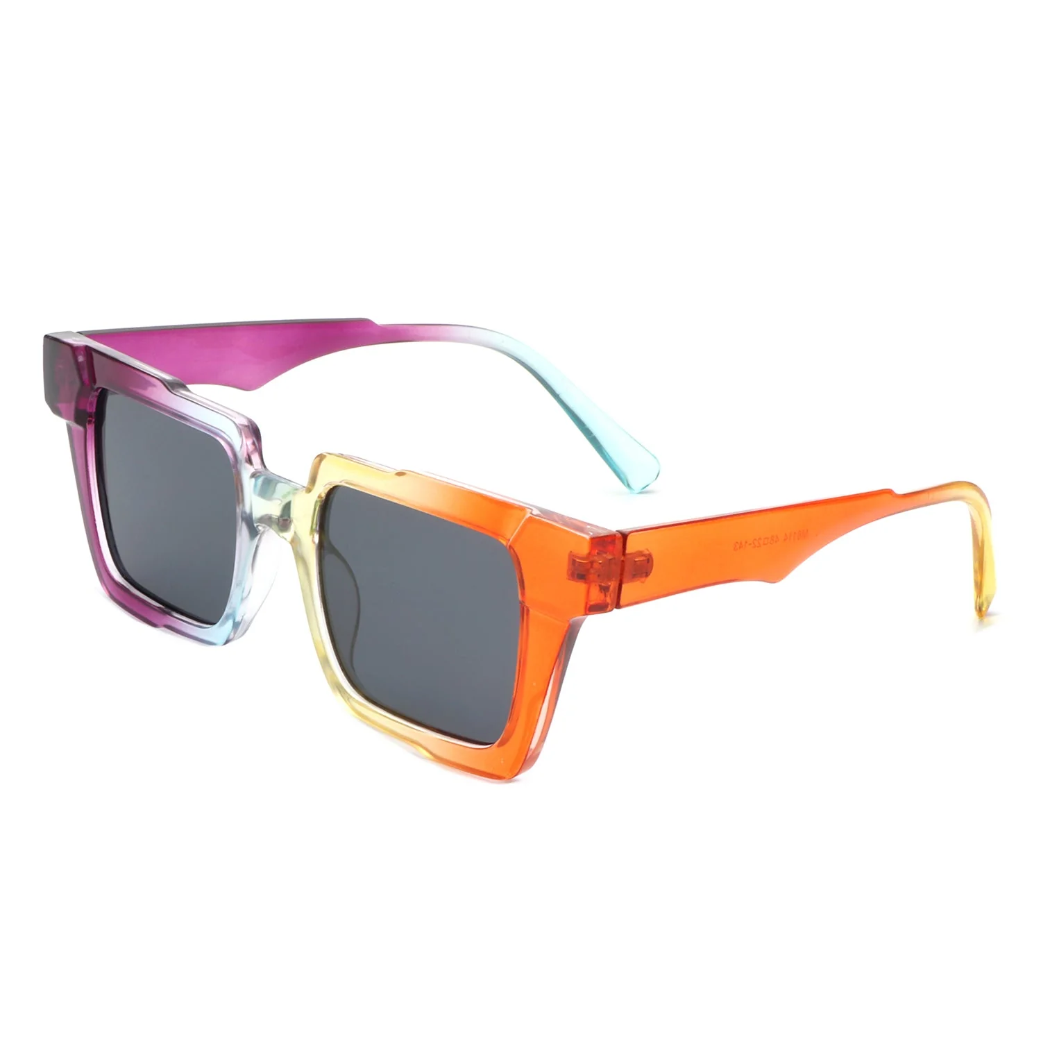 Xeno - Flat Top Geometric Fashion Square Sunglasses - Image 10