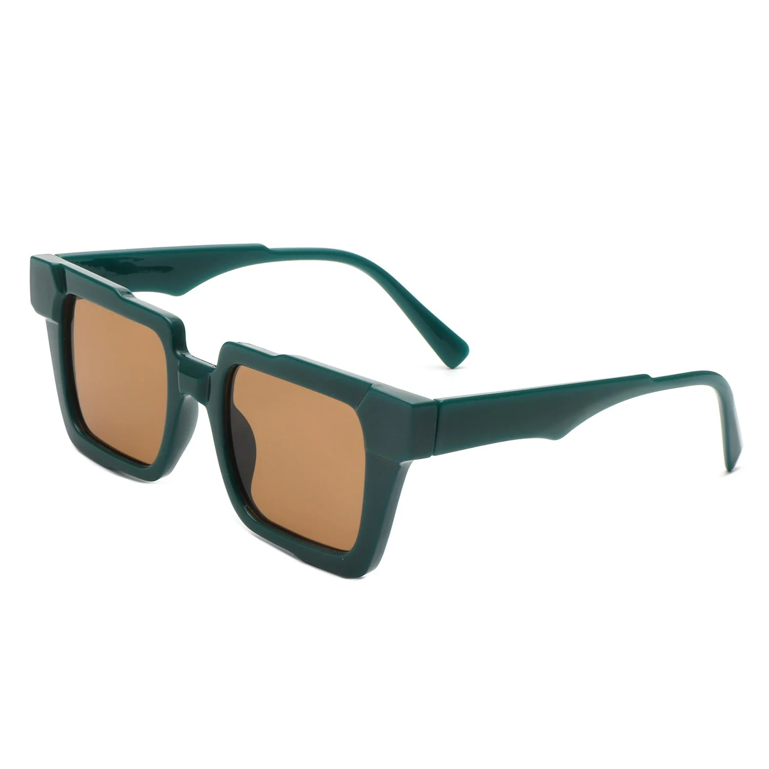 Xeno - Flat Top Geometric Fashion Square Sunglasses - Image 6