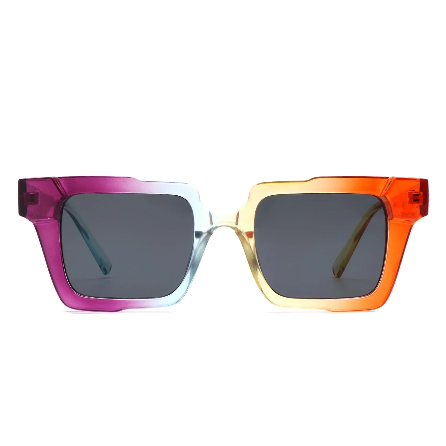 Xeno - Flat Top Geometric Fashion Square Sunglasses - Image 9