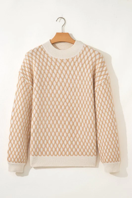 Ximena Rhombus Textured Knit Sweater - Image 13