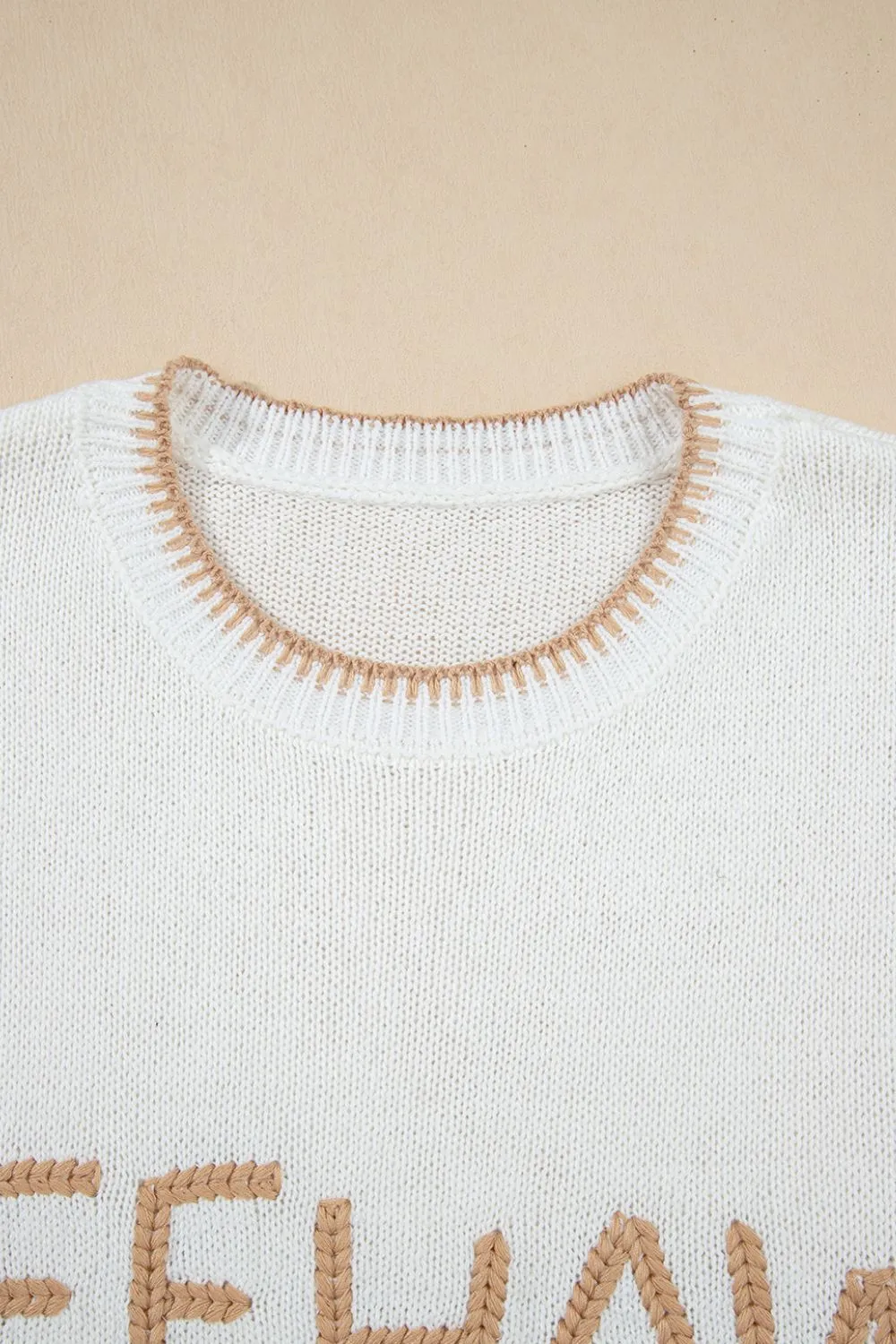 YEEHAW Stitch Edge Crew Neck Knit Top - Image 9