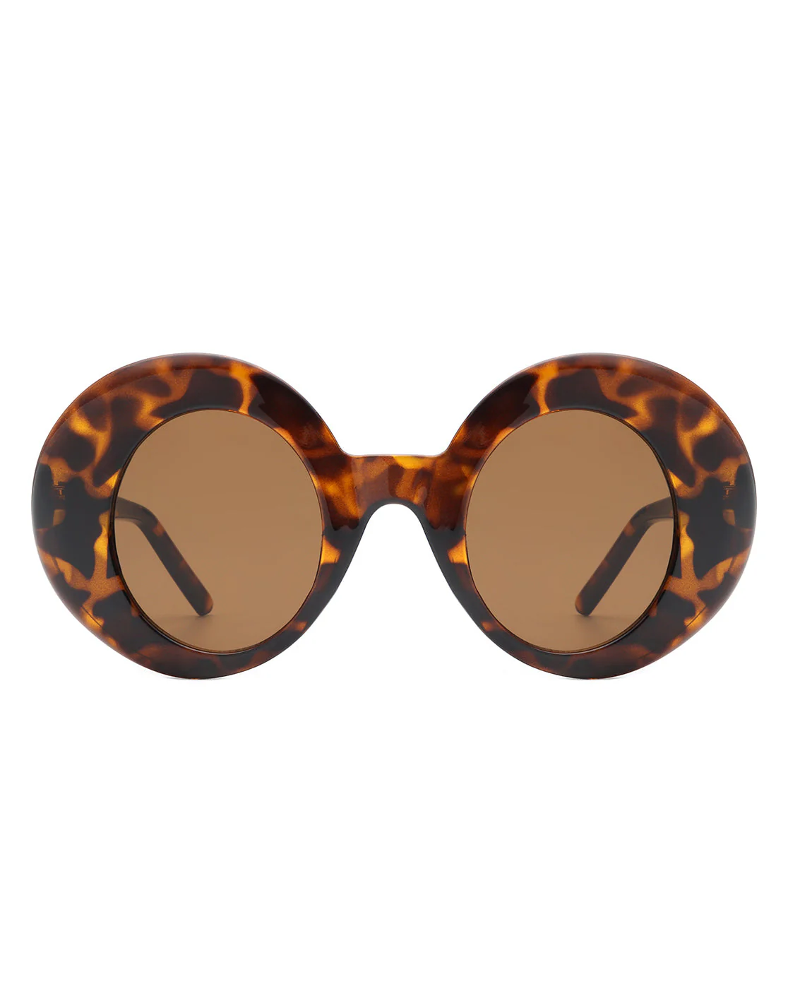 Yoke - Retro Chic Fashion Oversized Round Women's Sunglasses - Image 4
