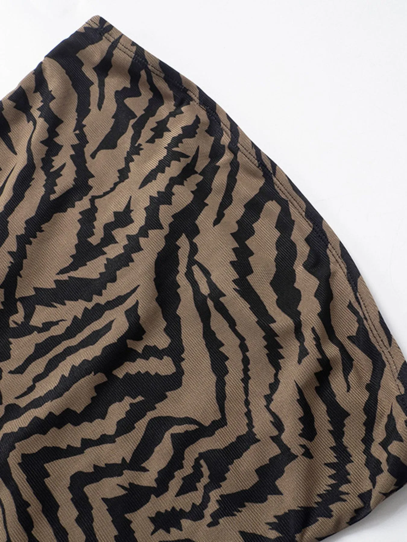 Zebra Print Maxi Dress with Side Slit - Image 6