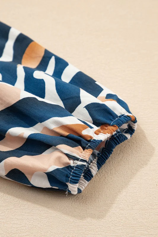 Zebra Tied Front Puff Sleeve Top - Image 5