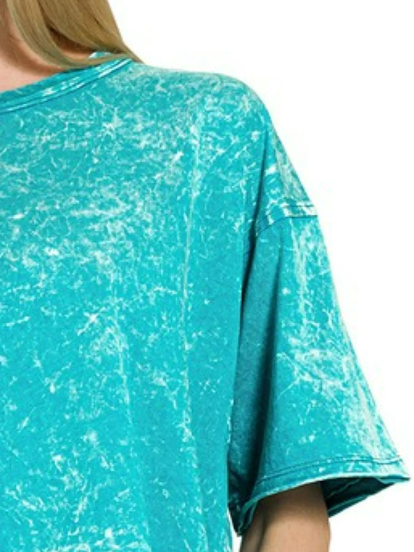 Zenana Acid Crinkle-Washed Oversized T-Shirt - Image 2
