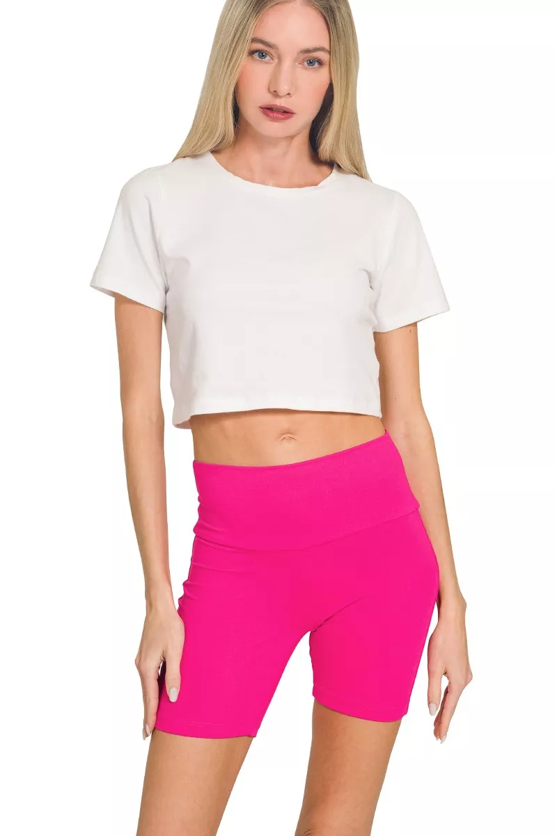 Zenana Brushed Dty Microfiber Top & Biker Shorts - Image 10