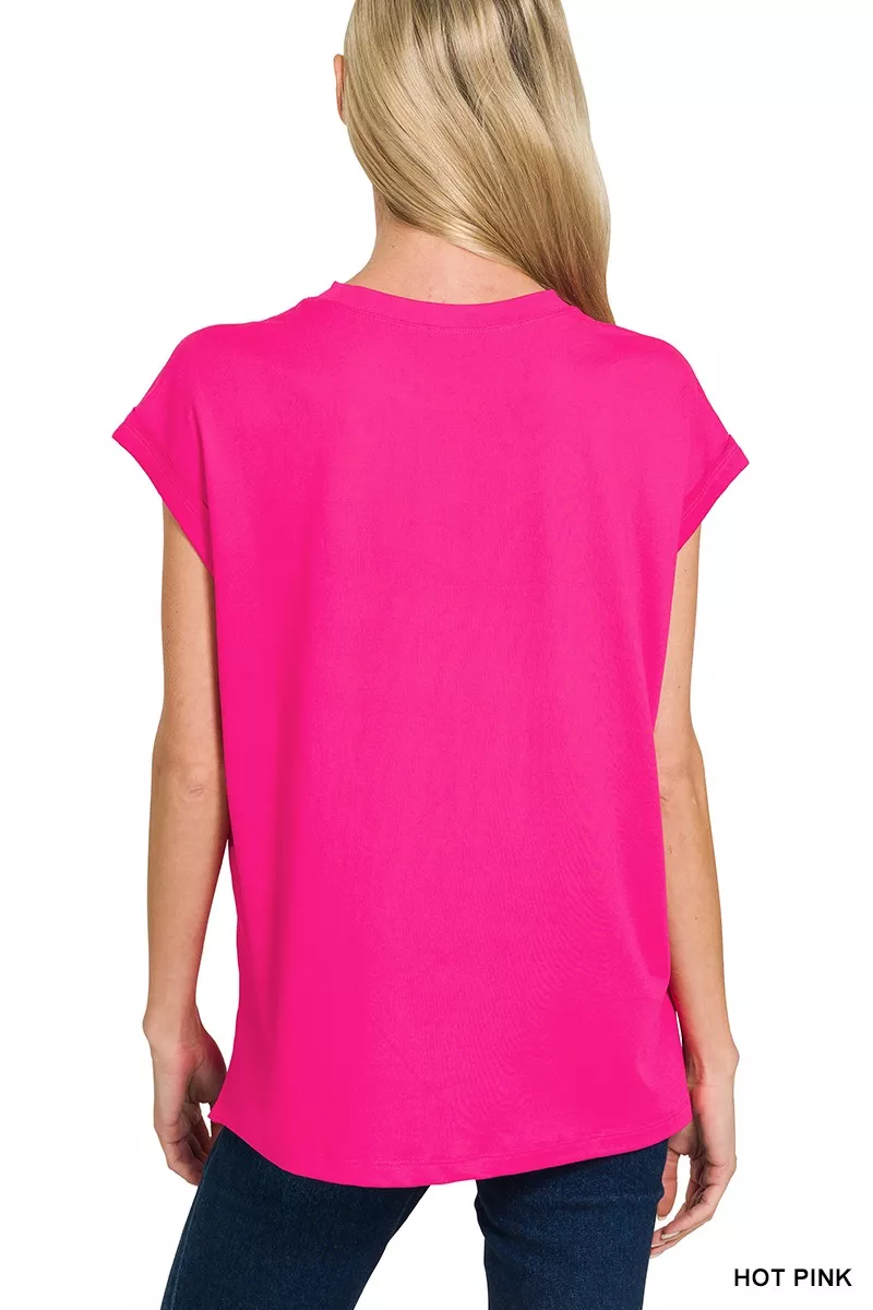 Zenana Brushed Dty Microfiber Top & Biker Shorts - Image 4