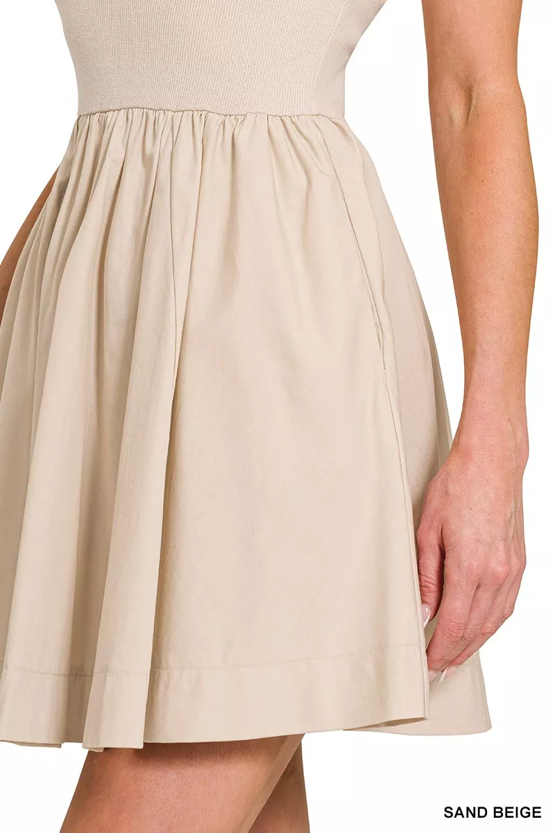 Zenana Combined Knit Tube Top Flare Mini Dress - Image 5