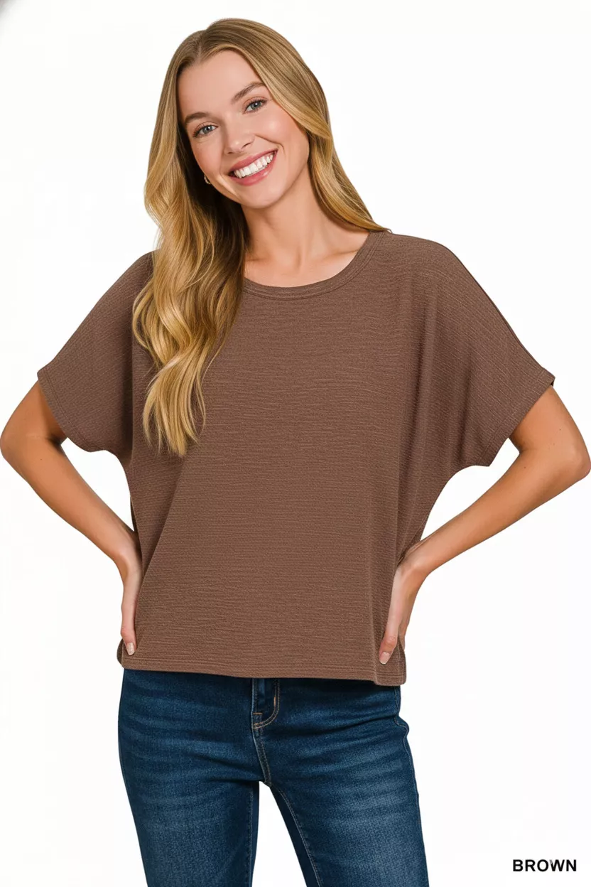 Zenana Cotton Slub Oversized Tee - Image 3