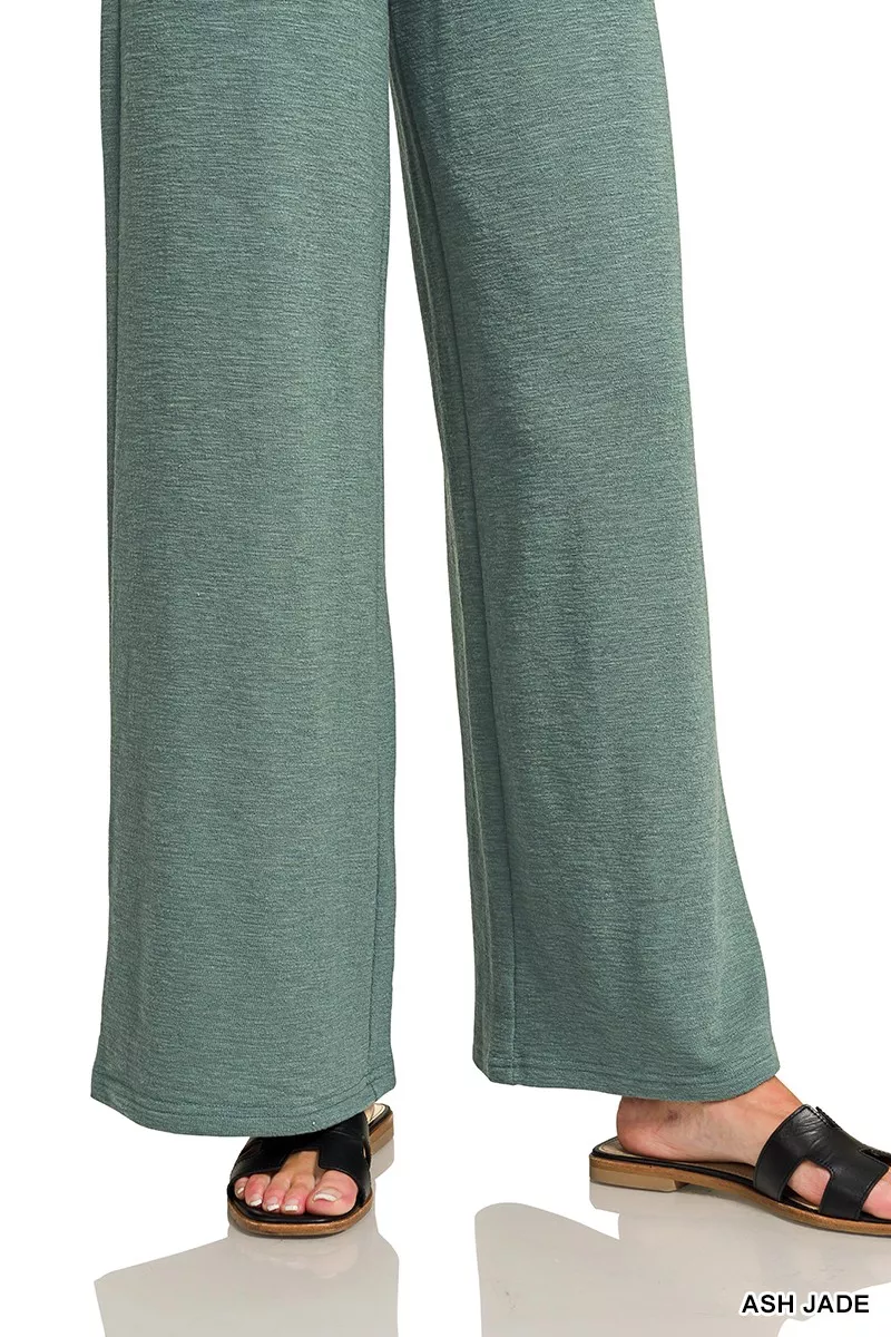 Zenana Cotton Slub Short Sleeve Tee and Pants Set - Image 10