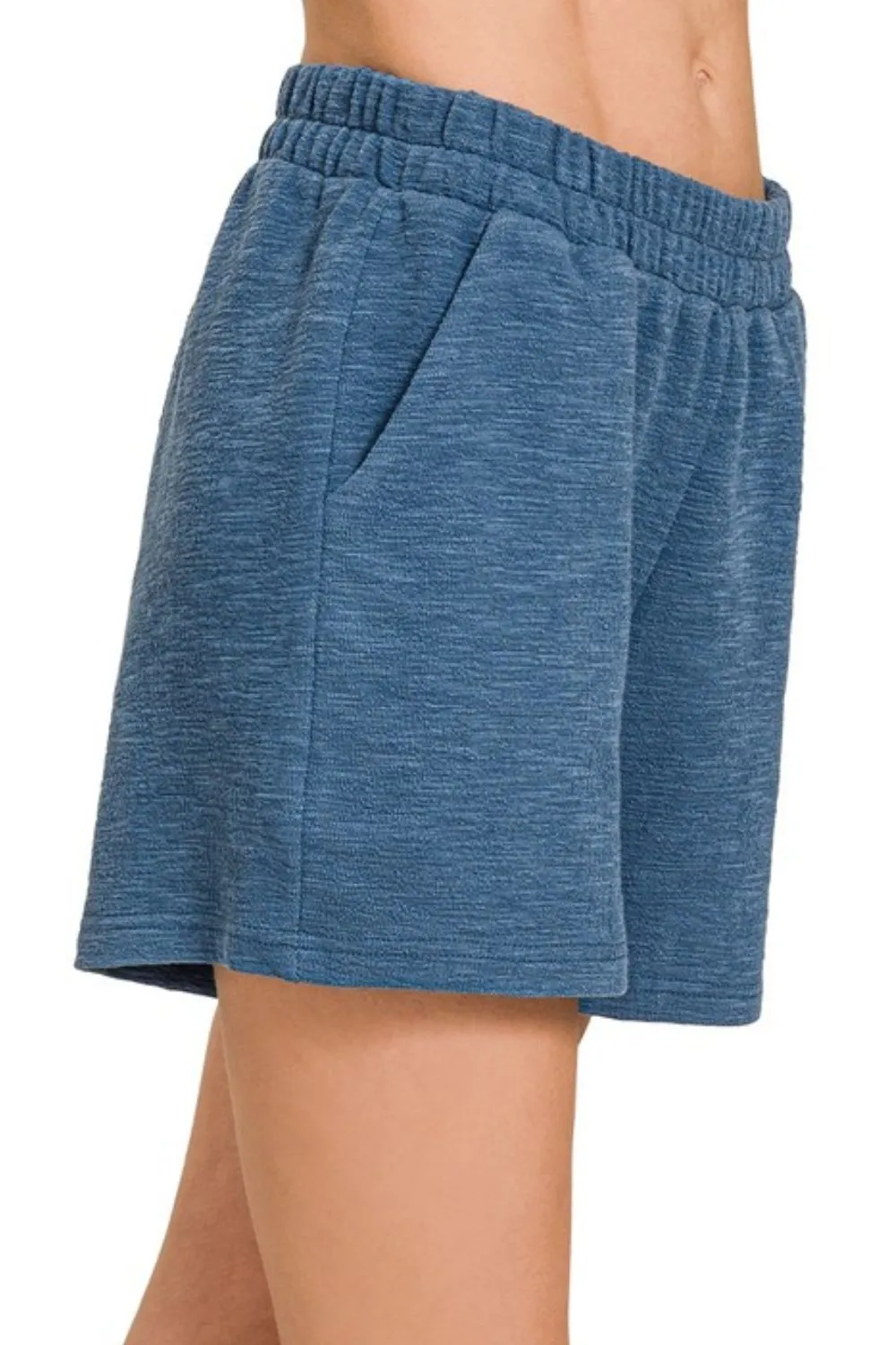 Zenana Cotton Slub Shorts - Image 2