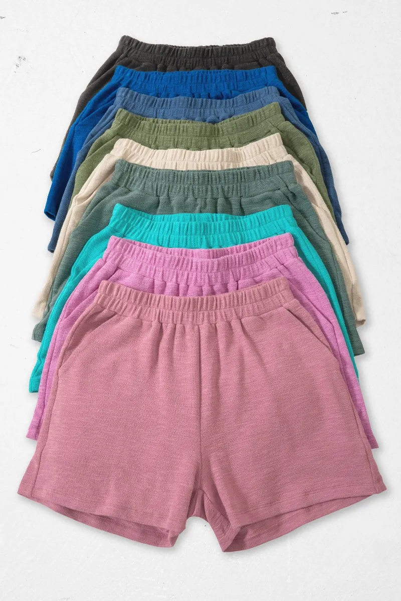 Zenana Cotton Slub Shorts - Image 3