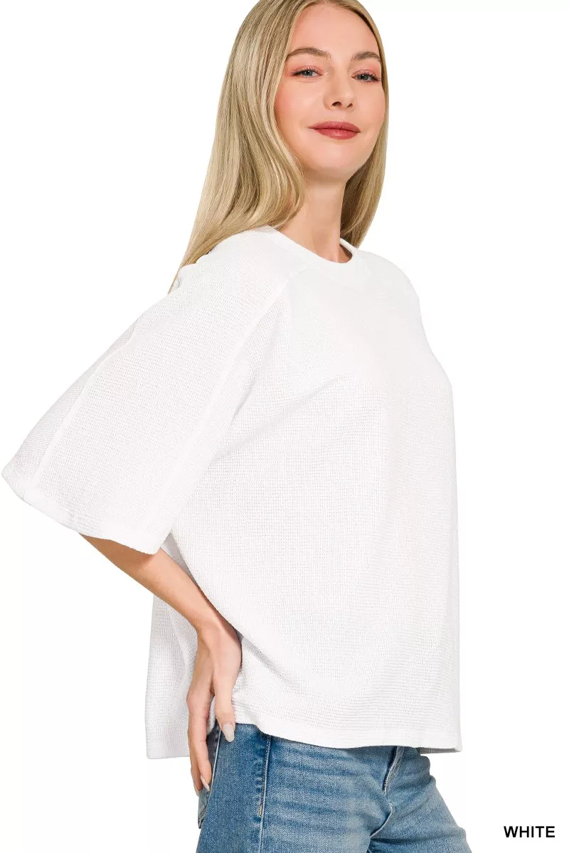 Zenana Double Knit Short Sleeve Top - Image 2