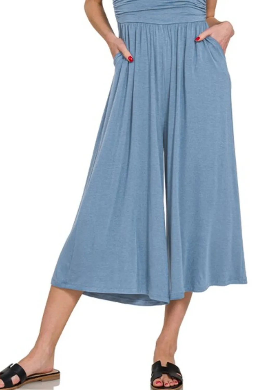 Zenana Double Layered Strapless Tube Top Jumpsuit - Image 3