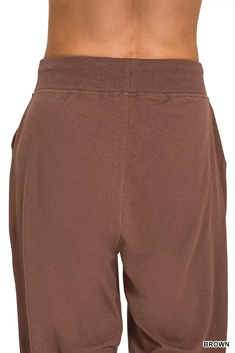 Zenana Drawstring Cotton Joggers with Pockets - Image 2