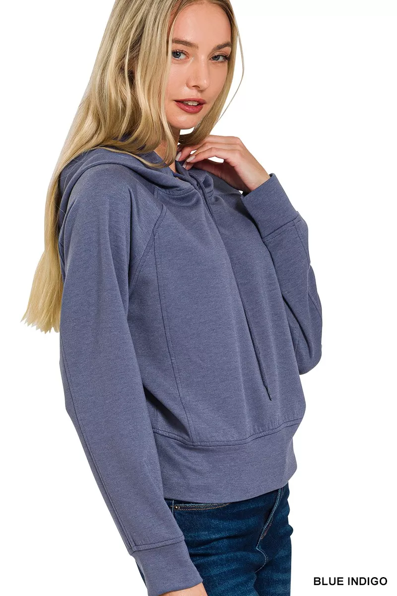 Zenana Drawstring Scuba Hoodie - Image 3