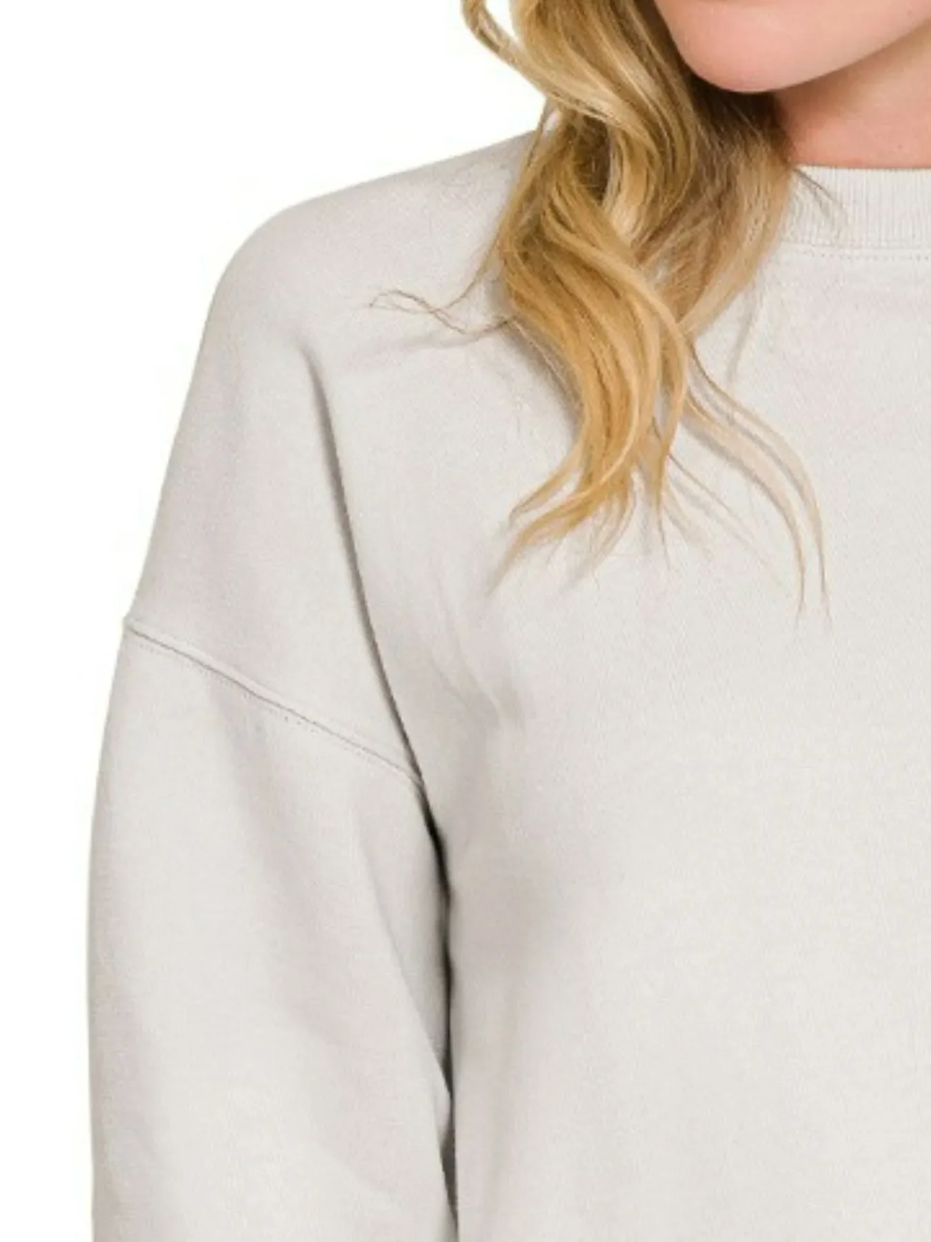 Zenana Fleece Crewneck Long Sleeve Sweatshirt - Image 2