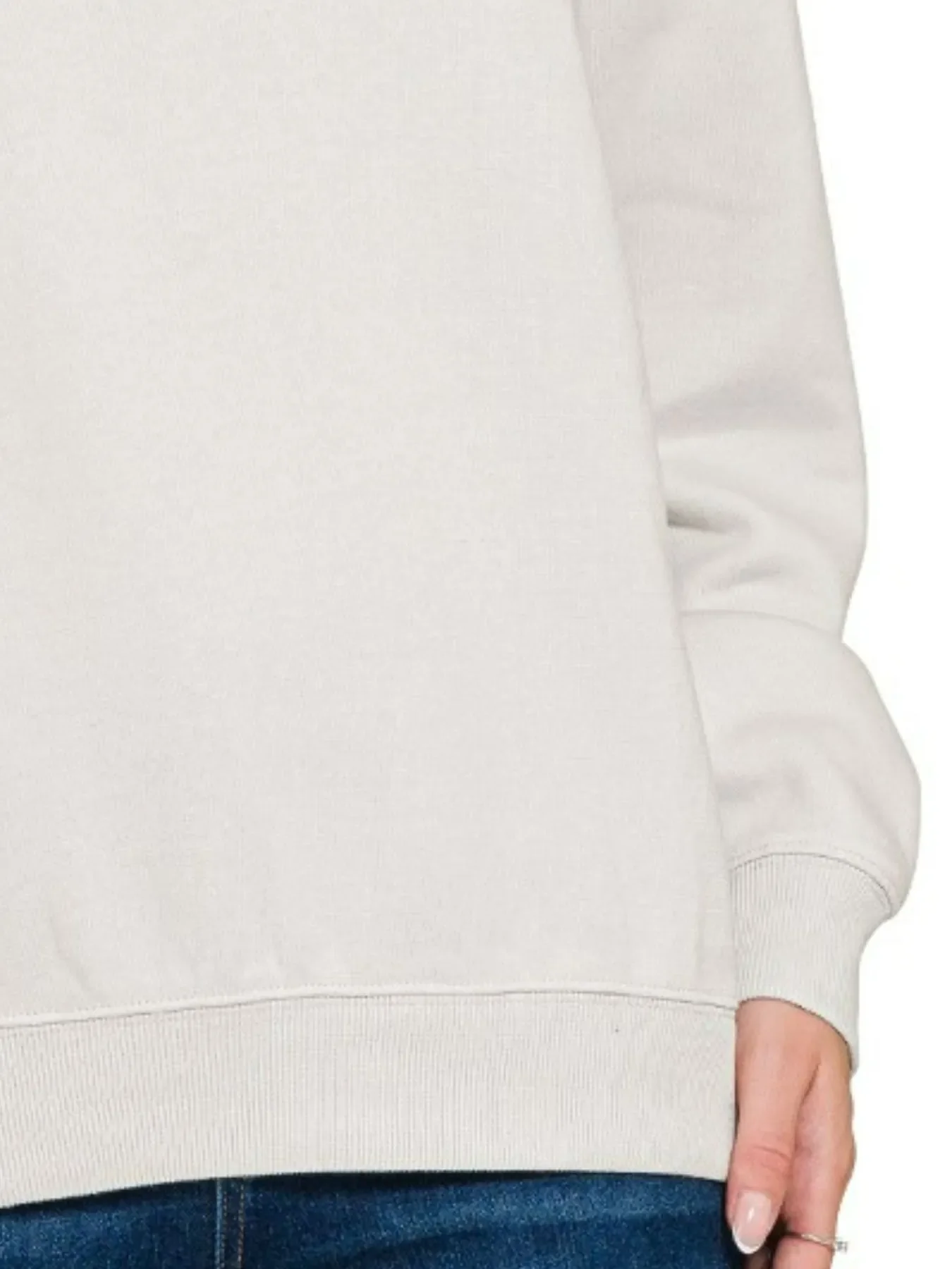 Zenana Fleece Crewneck Long Sleeve Sweatshirt - Image 3