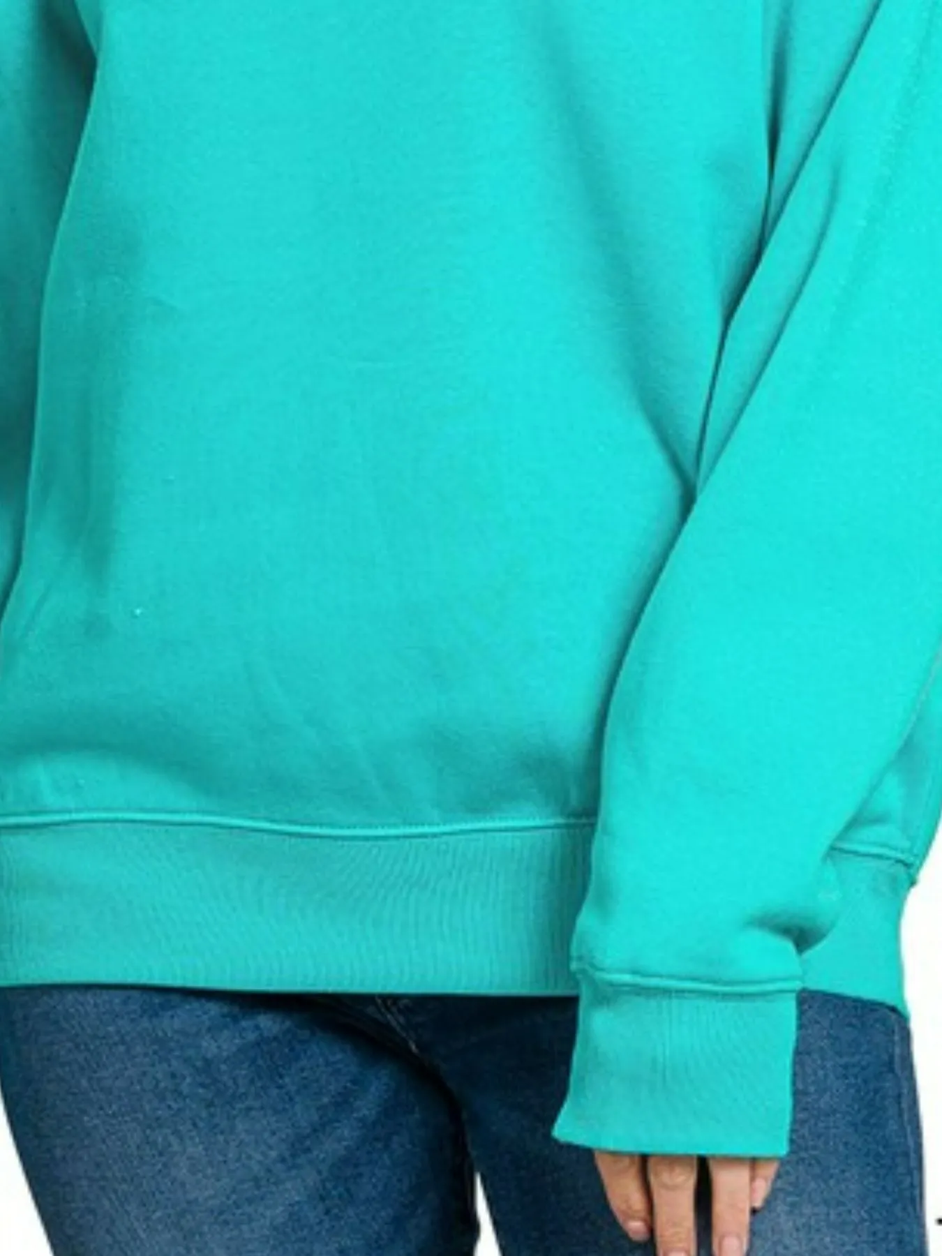 Zenana Fleece Crewneck Long Sleeve Sweatshirt - Image 3