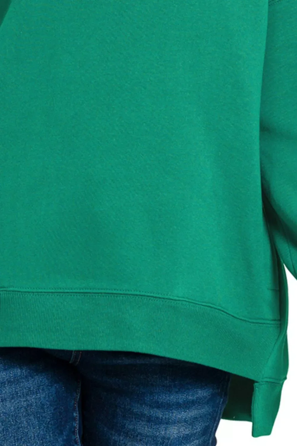 Zenana Fleece Hi-low Boyfriend Sweatshirts With Pockets - Image 3