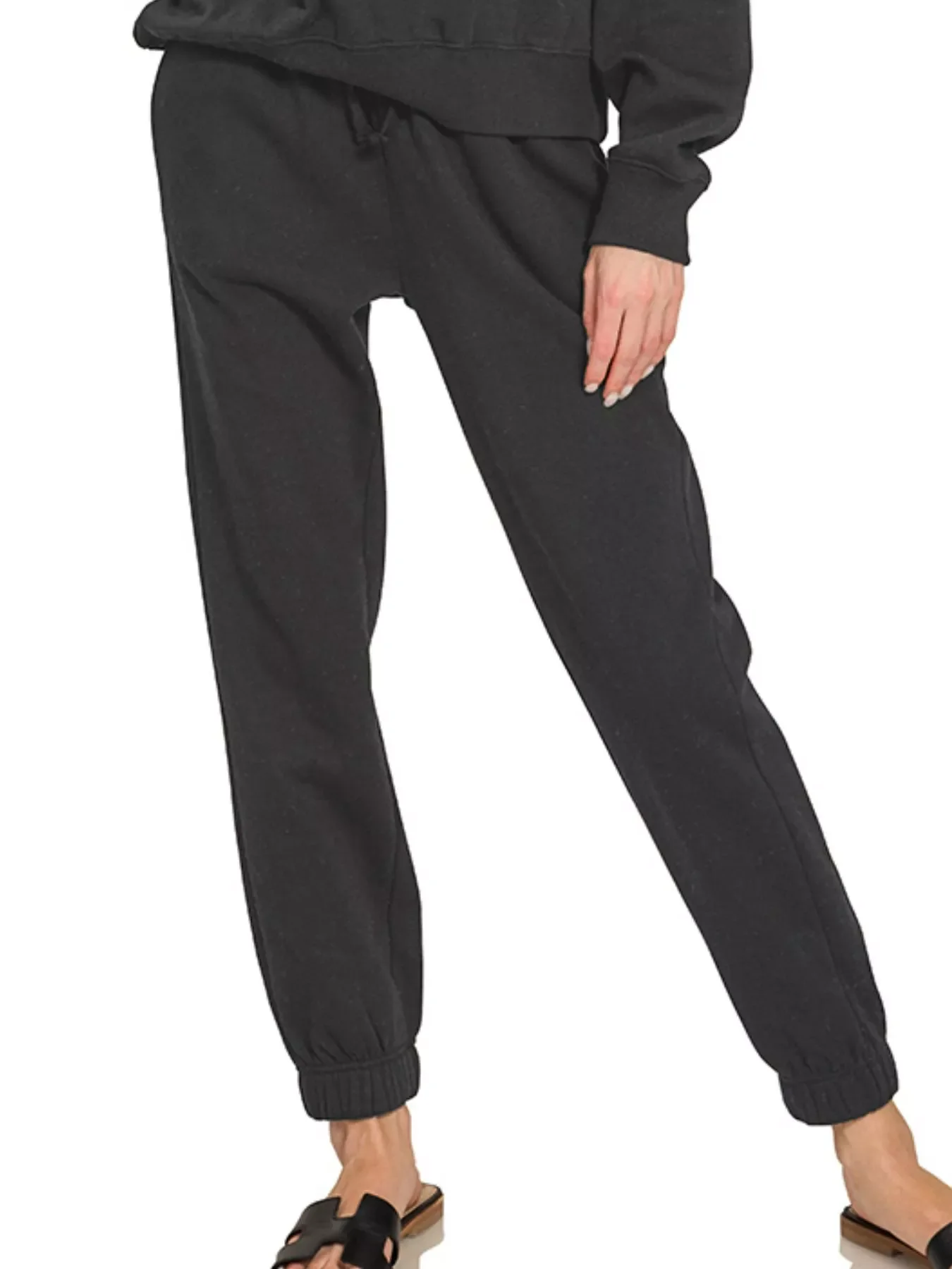 Zenana Fleece Long Sleeve Pullover & Jogger Set - Image 3