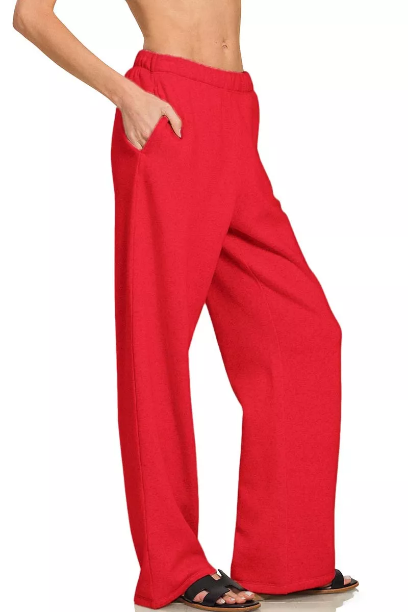 Zenana Fleece Sweatpant with Pockets - Image 2