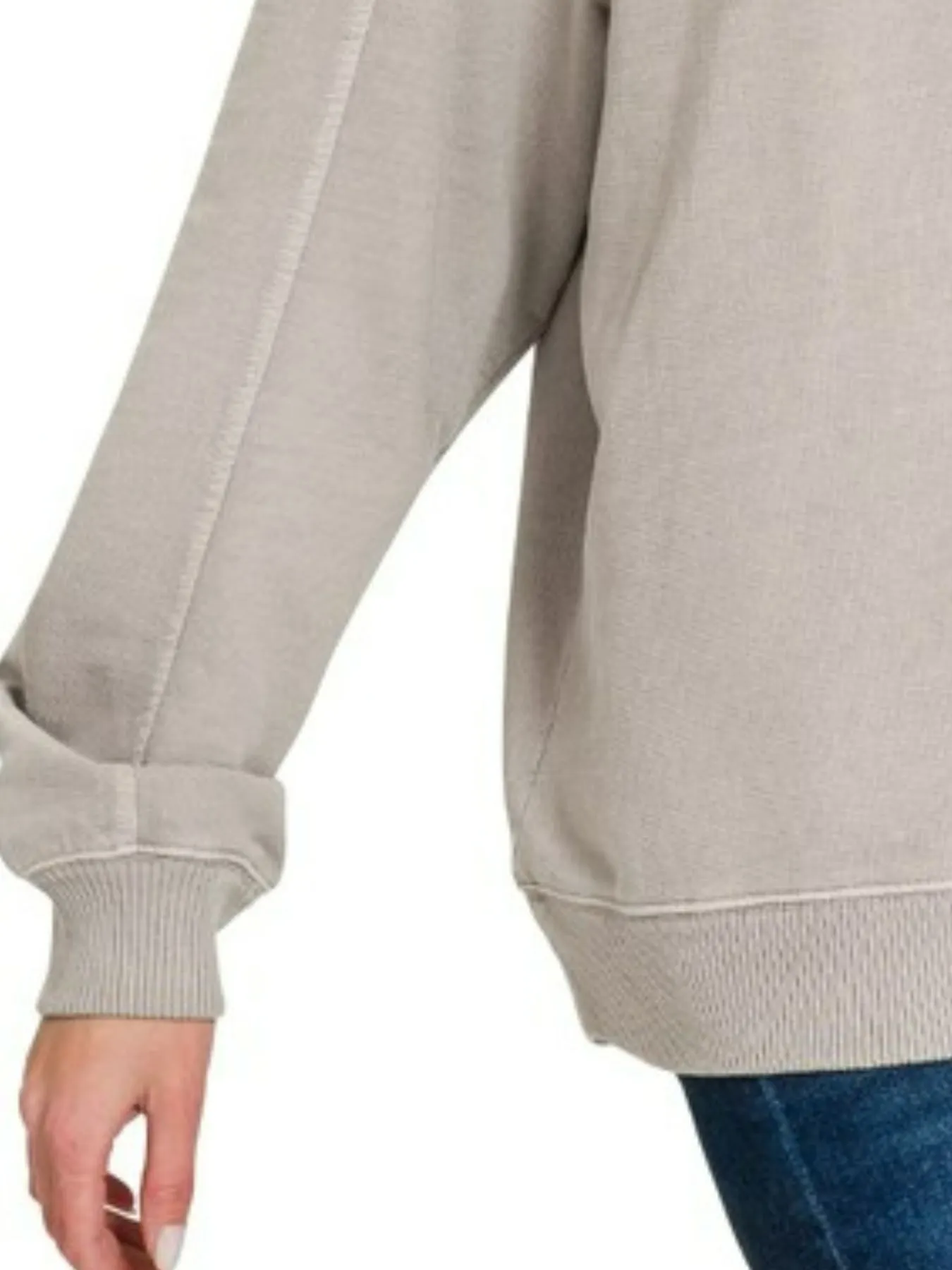 Zenana French Terry Pigment Dye & Enzyme Washing Hoodie - Image 3