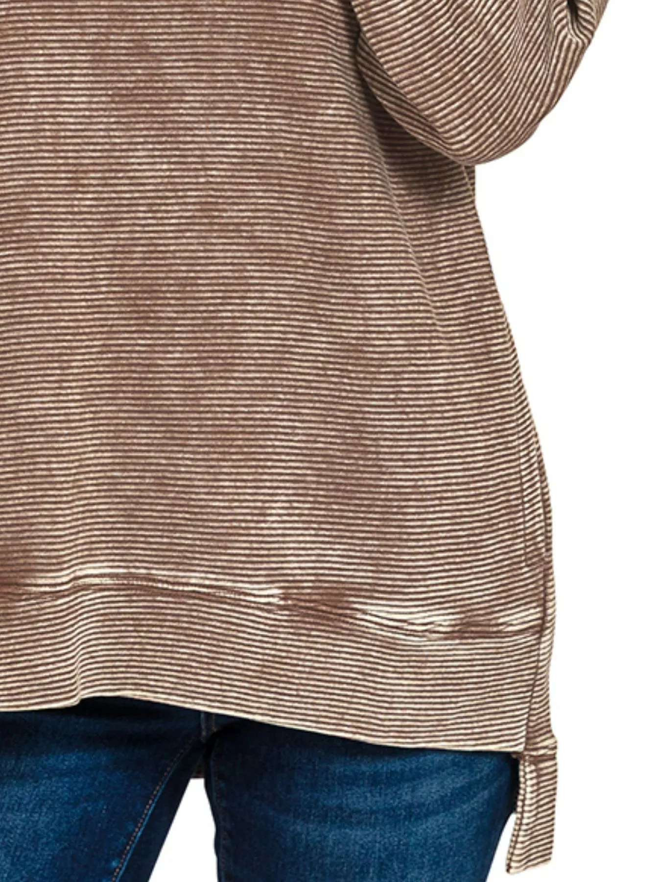 Zenana Full Size Acid Washed Double Ribbed Hi-low Sweatshirt Plus Size - Image 3