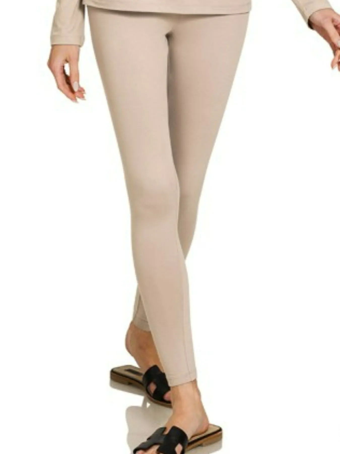 Zenana Microfiber Round Neck Top and Leggings Set - Image 2