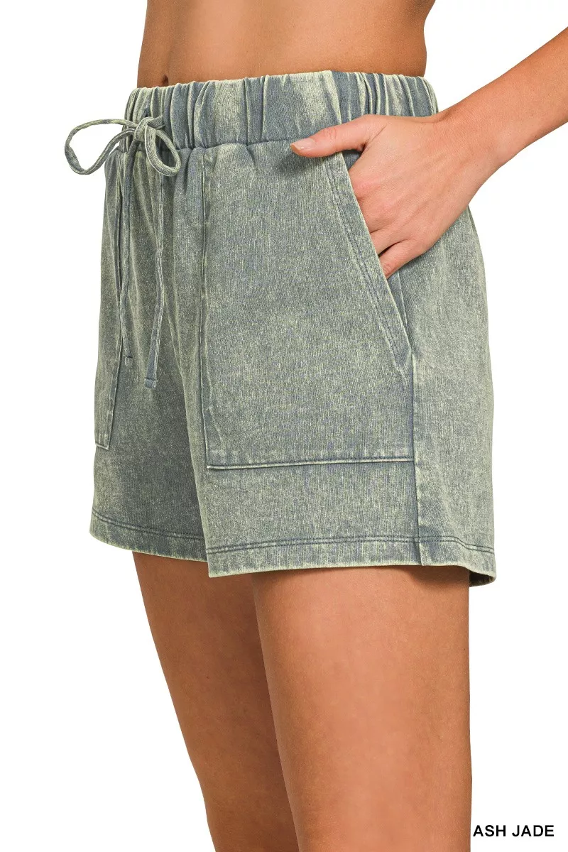 Zenana Premium Cotton Washed Sleeveless Top & Shorts Set - Image 3