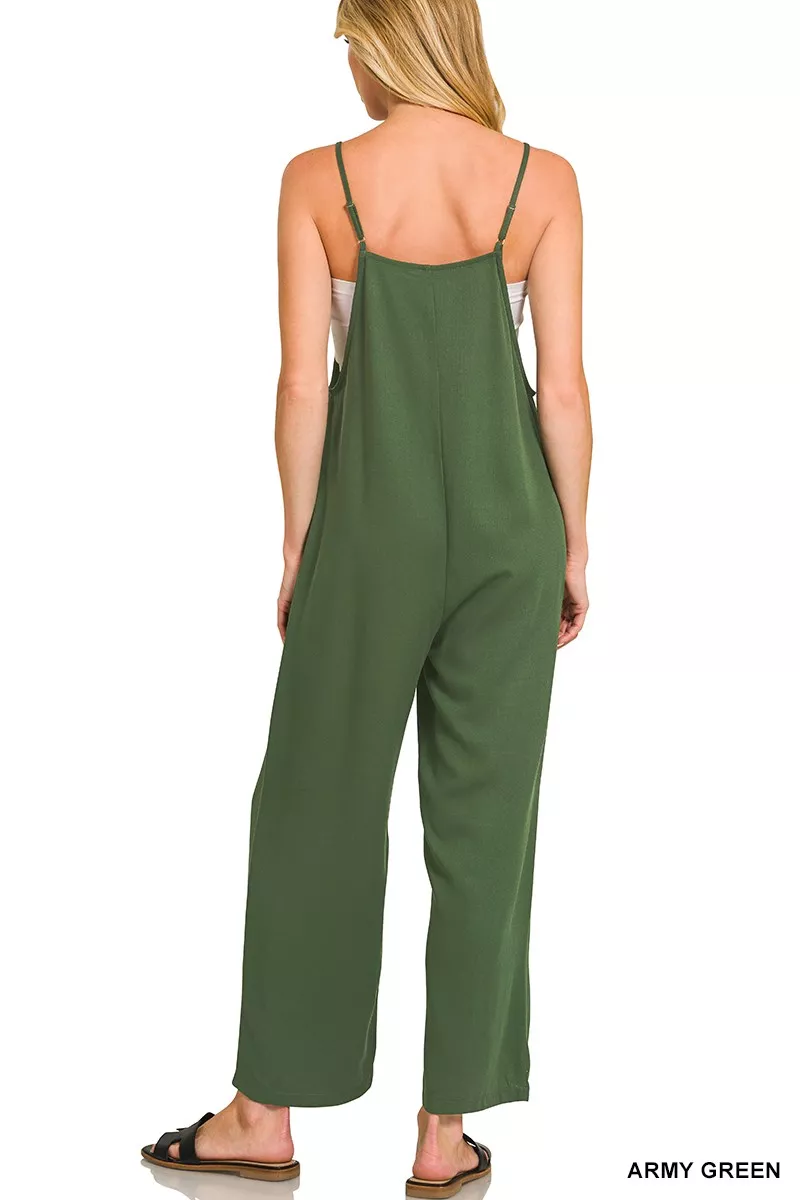 Zenana Rayon Woven Wide Leg Jumpsuit - Image 3