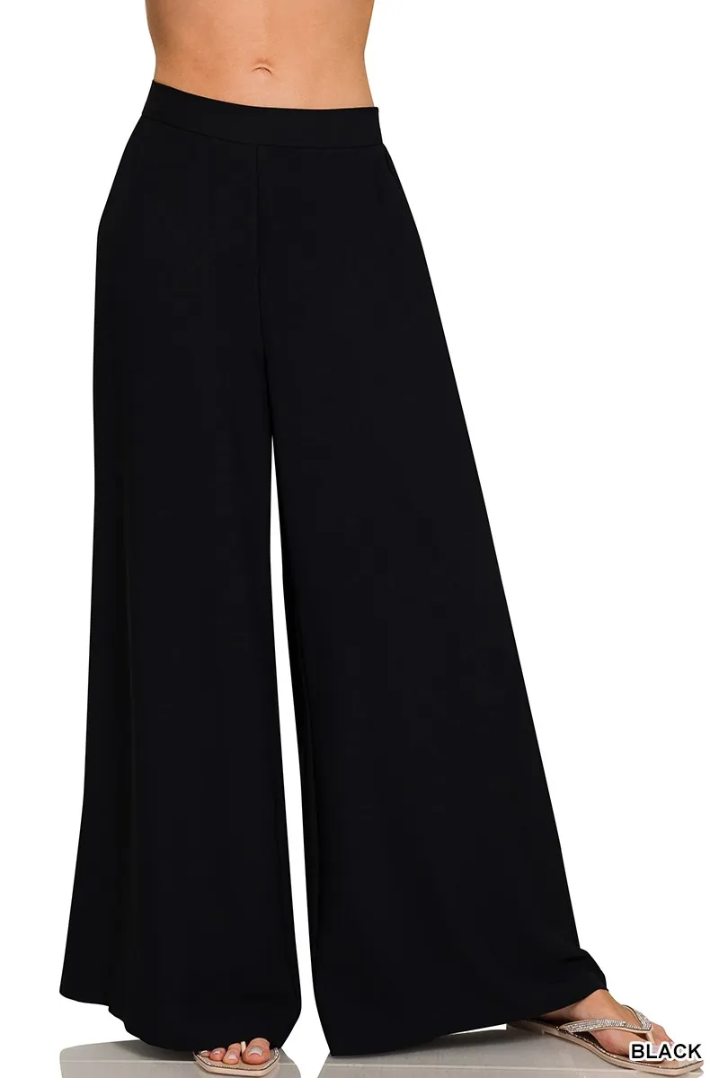 Zenana Relaxed Fit Elastic Waisted Wide Leg Pants - Image 2