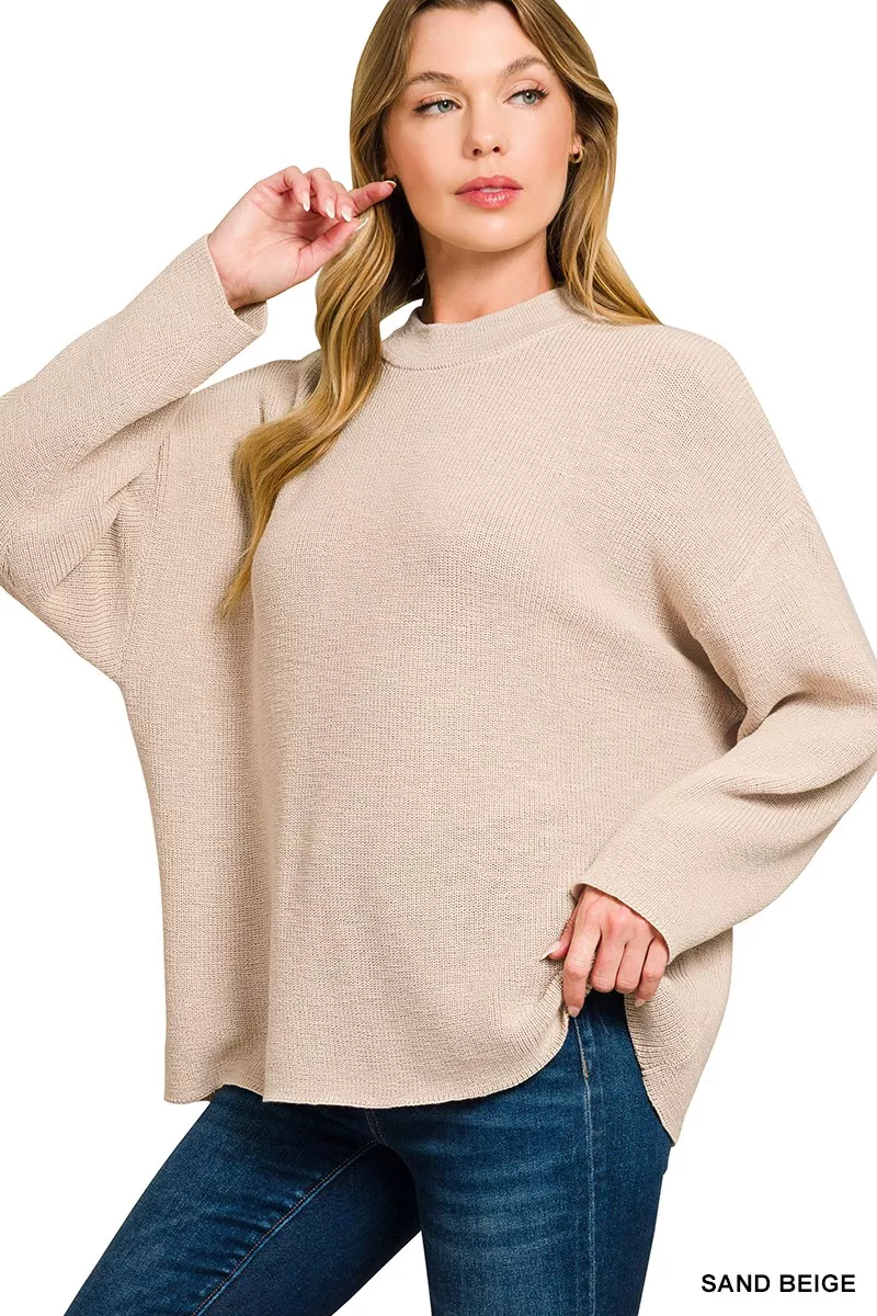 Zenana Round Neck Knit Top and Shorts Sweater Set - Image 6